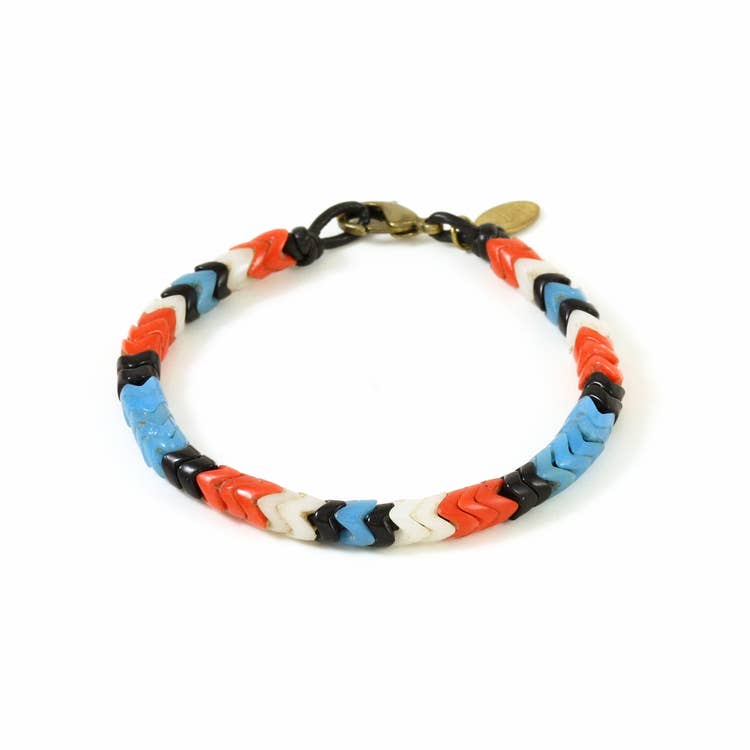 ASTALI - Vendita all'ingrosso Bracciale con perline - Bracciale in vetro Snake a perline Chevron modello Thunderbird8
