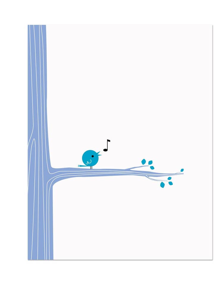 Impressão de Arte, Crianças | 11"x14" | Pássaro Azul por atacado de Maginating