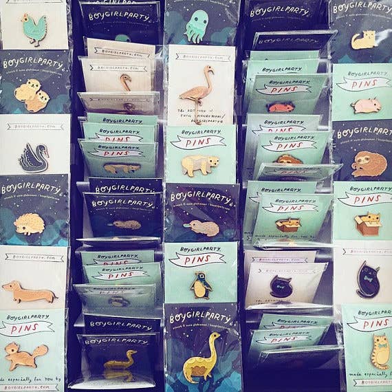 Boygirlparty – Alfinete/botão de lapela por atacado – Pin de esmalte de lontras de latão5