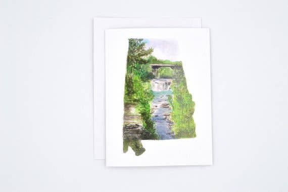 Rachel Alvarez Art - Wholesale Stationery/Notecard Set - Little River Falls Alabama Greeting Card Set0