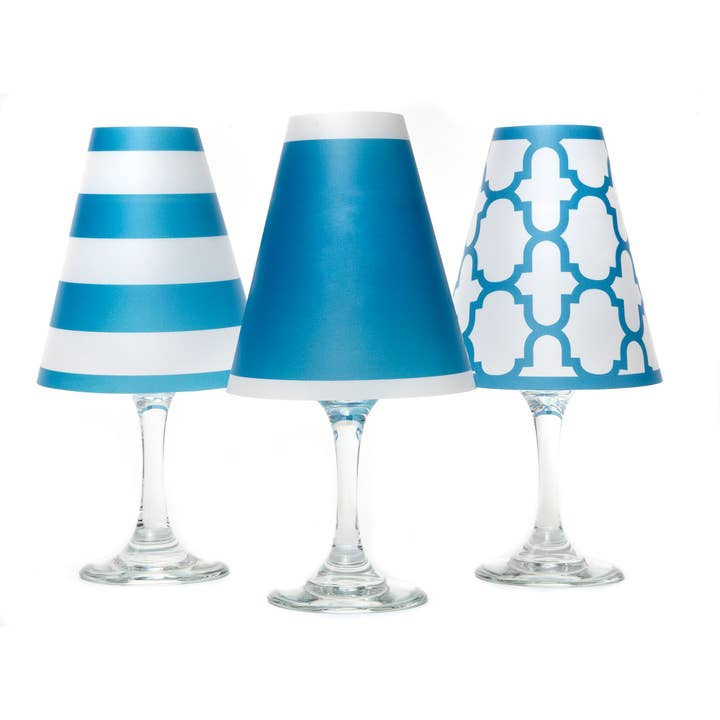 Tons de vidro de vinho azul Nantucket Isle por atacado de di Potter