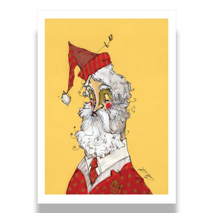 Skinny Santa card for wholesale by Cordell Cordaro
