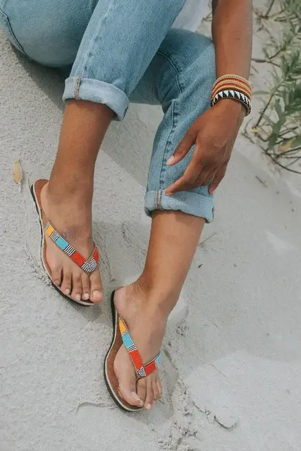 Swahili Coast - Wholesale Cuff Bracelet - Large Multi Stripe Leather Cuff3