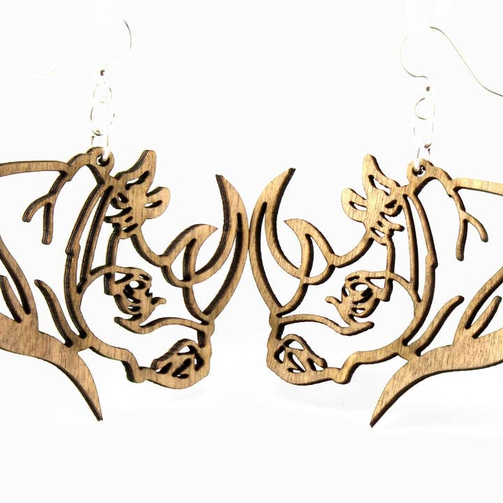 Rhino Profile Earrings for wholesale by Green Tree Jewelry