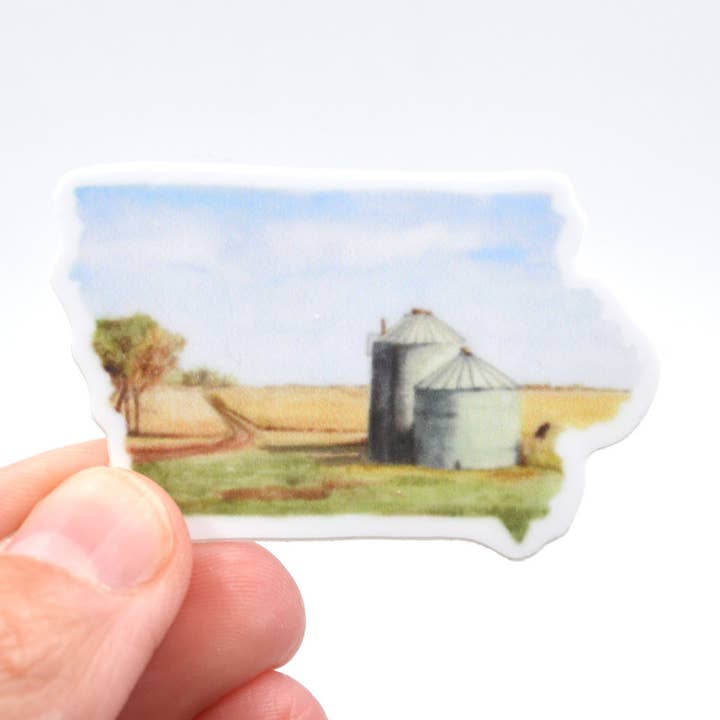Iowa State Vinyl Adventure Sticker (mini for wholesale by Rachel Alvarez Art