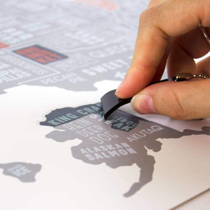 Cascadia Modern - Wholesale Poster - Eat Your Way Through the USA - Scratch Off Poster4