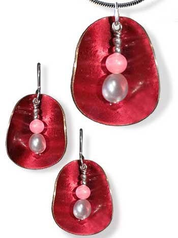 Demi-Shell Set - Rouge pour la vente par LeDanse Limited Edition Jewelry