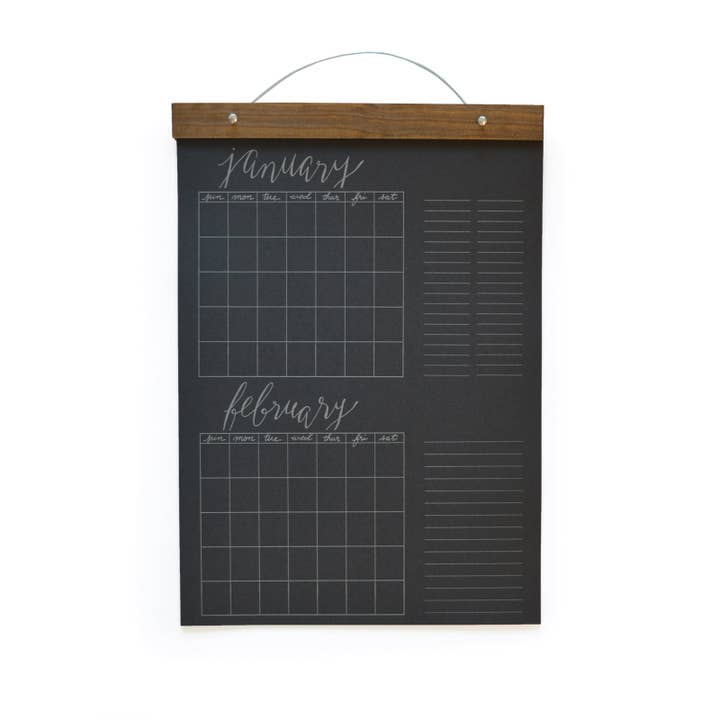 Big Write-in Calendar | Black for wholesale on Faire0