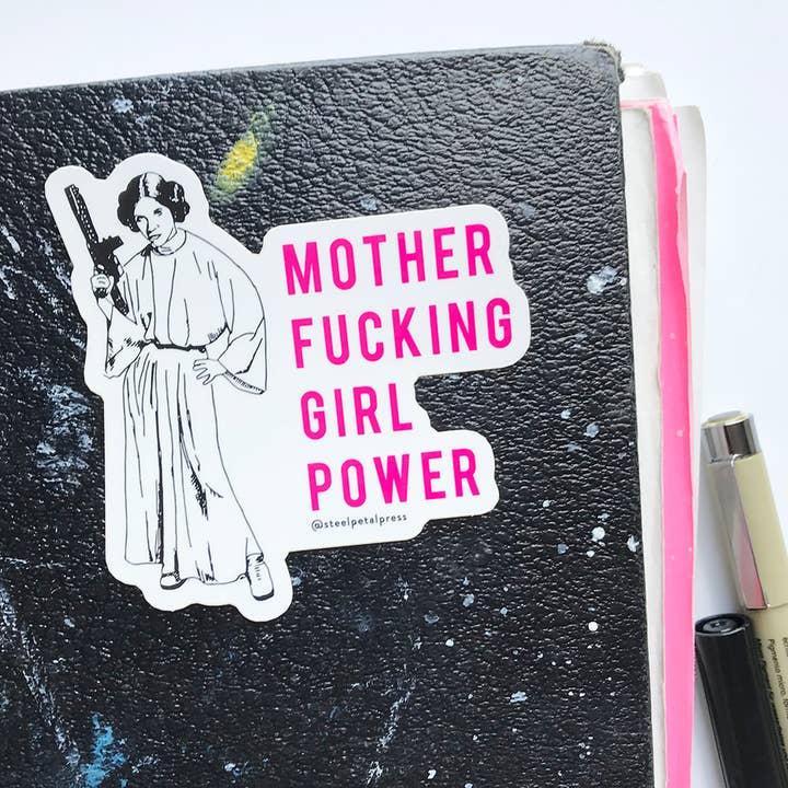Steel Petal Press - Wholesale Sticker - MF Girl Power Die-Cut Sticker1