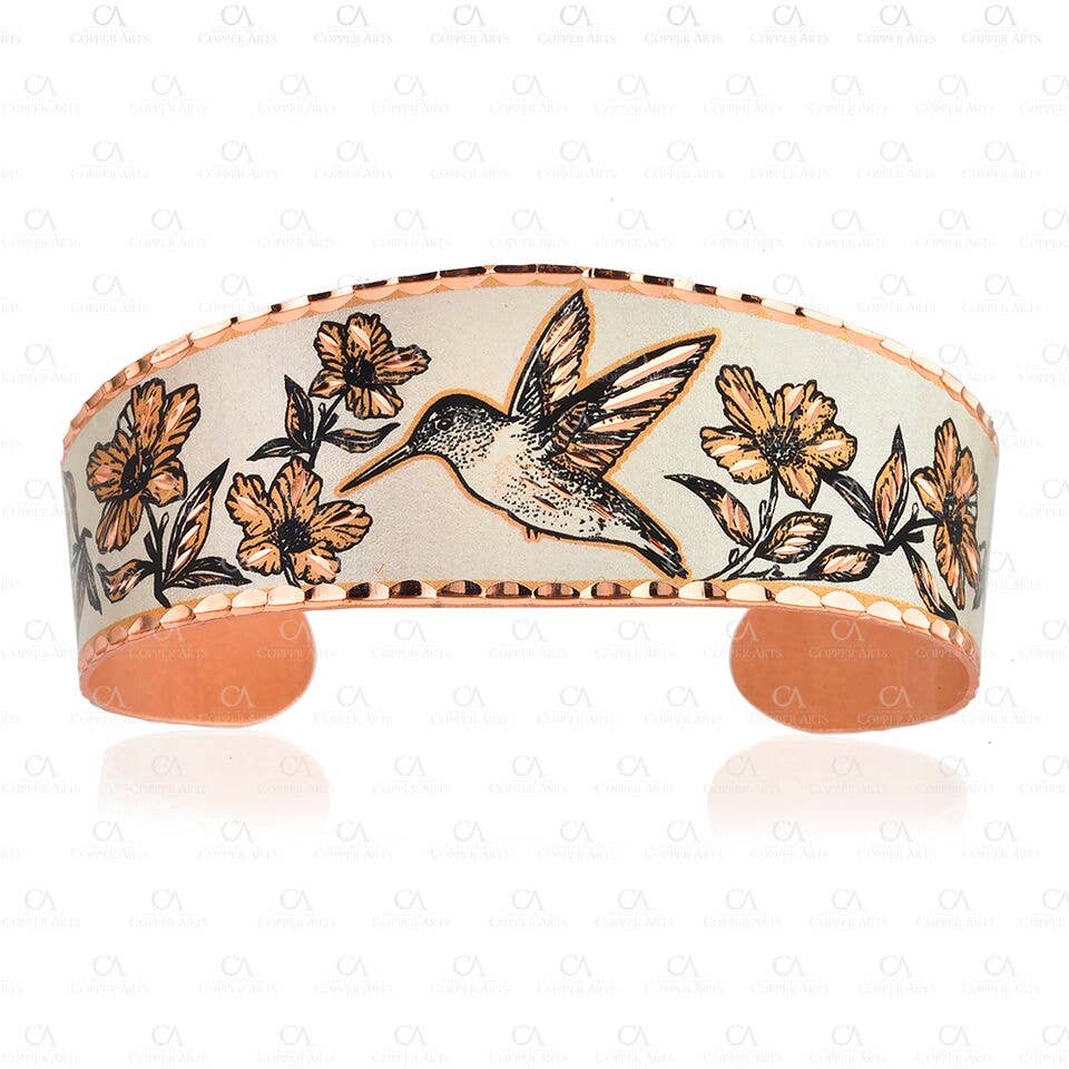 COPPER ARTS INC. - Wholesale Cuff Bracelet - BR 23 Amazing Hummingbird Bracelet1