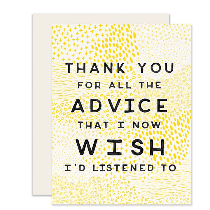 Parental Advice | Funny Mother's Father's Day Card for wholesale by Slightly Stationery