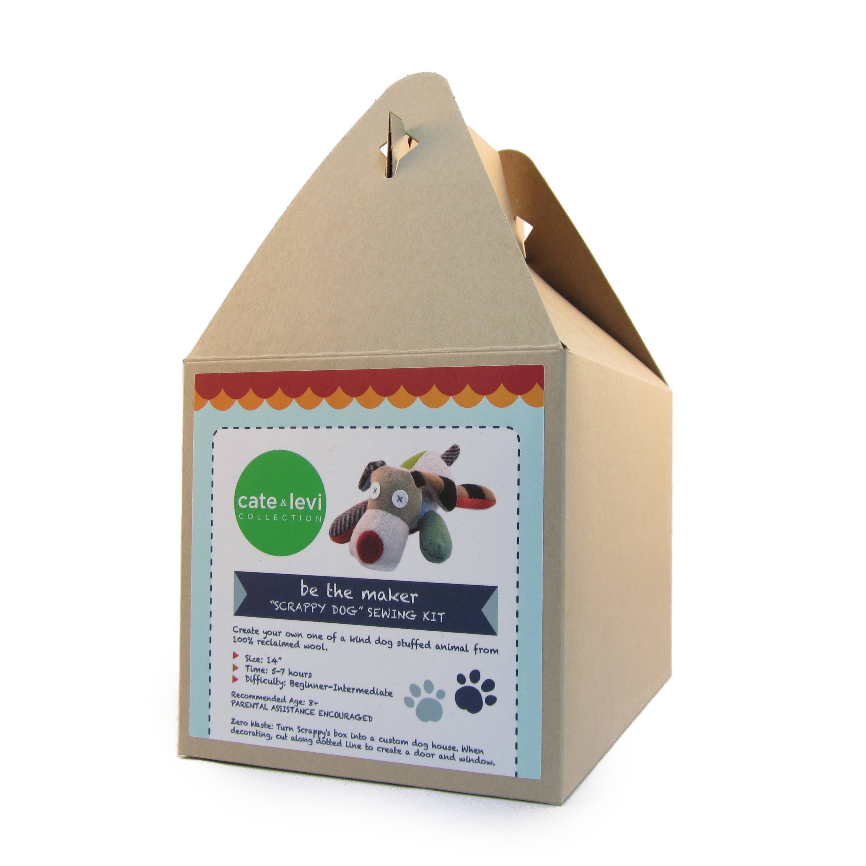 Cate and Levi - Vente Kit de bricolage – enfant - Kit d'animaux en peluche Scrappy Dog | Kit d'animaux en pel4