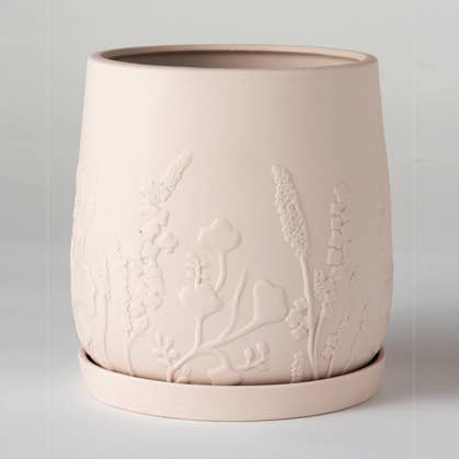 Relief Plant Pot Blush for wholesale by Angus & Celeste