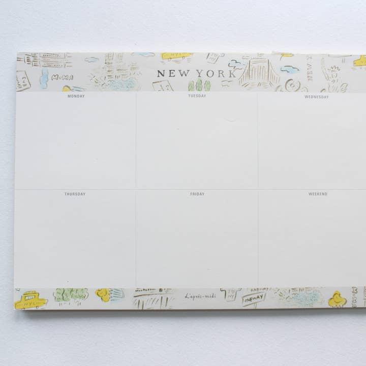 L'apres-Midi - Deskpad Weekly - NY Pattern para venta al por mayor de Paperways