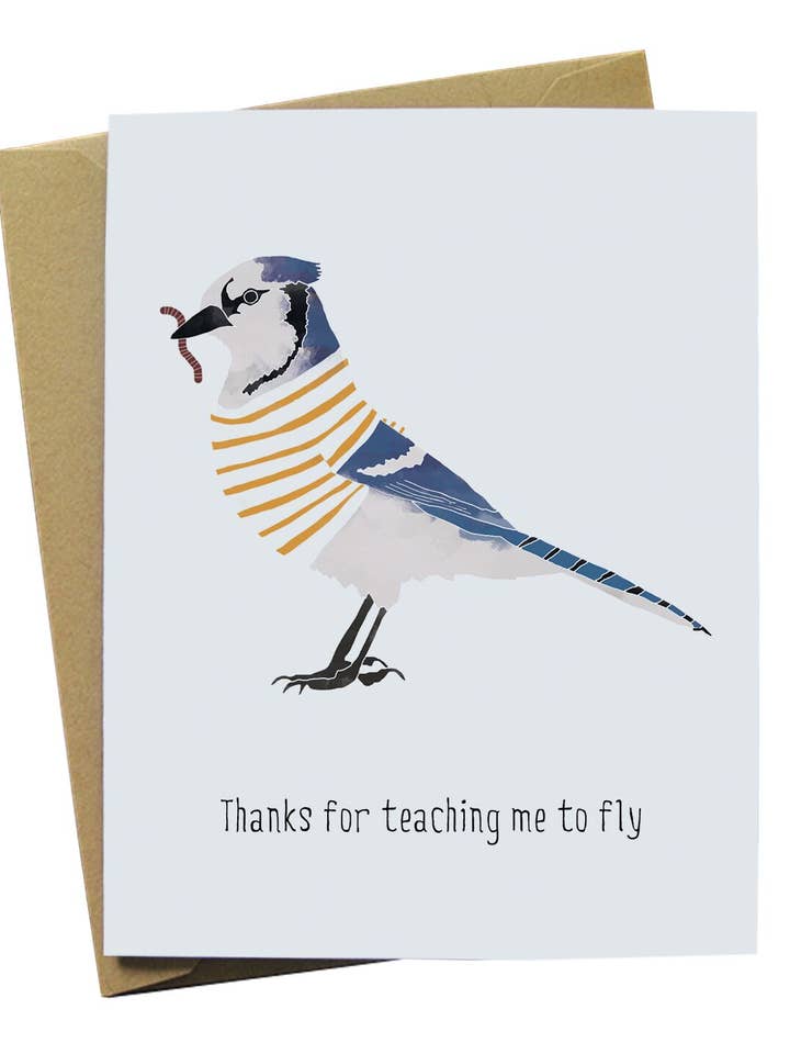 Carte de fête des mères Bluejay pour la vente par Paper Wolf Design