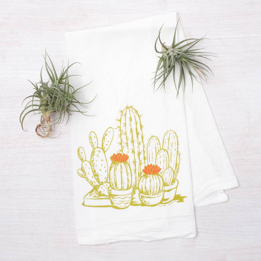 Counter Couture - Wholesale Tea Towel - Cactus Tea Towel | Made in USA | Hanging Loop2