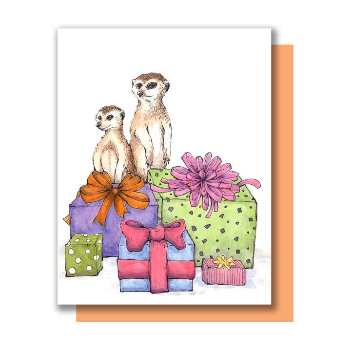 Paper Wilderness - Wholesale Birthday Card - Party Meerkats Birthday Card