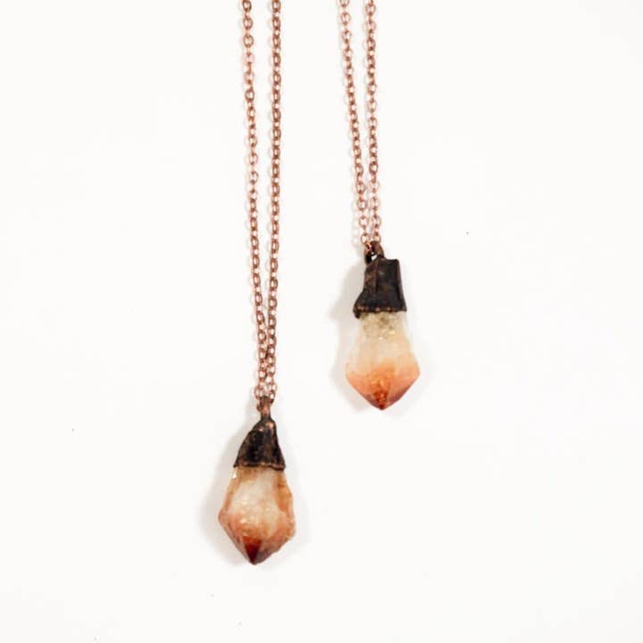 18" Copper Citrine Necklace for wholesale by HAWKHOUSE