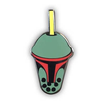 Spilla da bavero Boba da 3,25 pollici in smalto duro nichelato per la vendita all'ingrosso da parte di Yesterdays