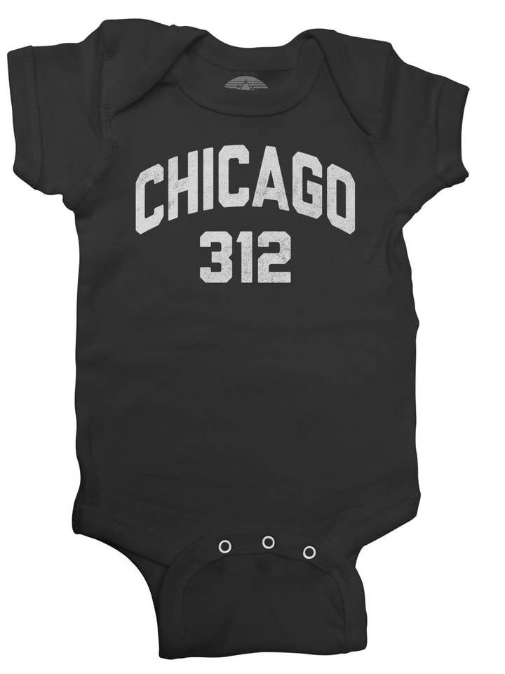 Chicago 312 Area Code Infant Bodysuit - Unisex Fit for wholesale by Boredwalk