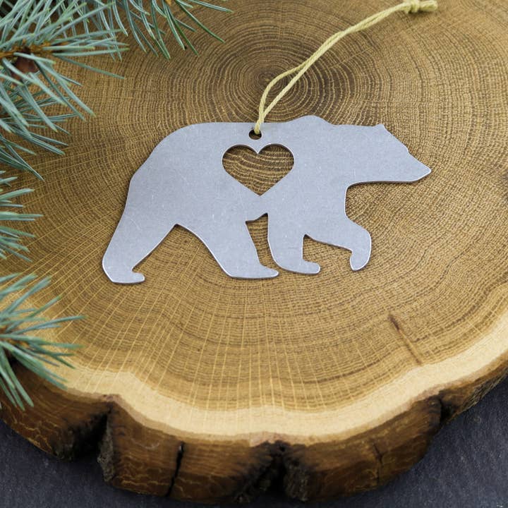 Iron Maid Art - Wholesale Ornament - Bear Metal Holiday Gift Christmas Ornament Animal Hiking7