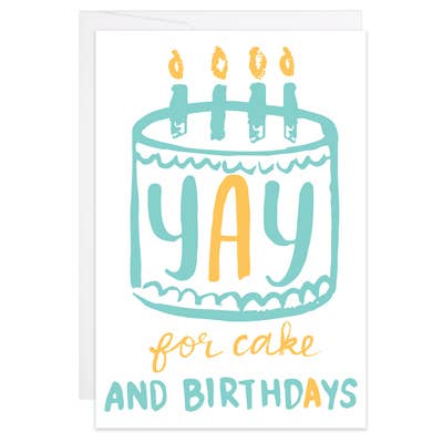 Yay for Cake - Enclosure Card - Birthday Card for wholesale by 9th Letter Press