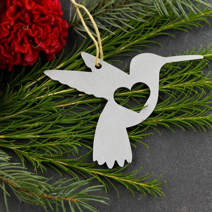 Hummingbird Metal Holiday Gift Christmas Ornaments for wholesale by Iron Maid Art