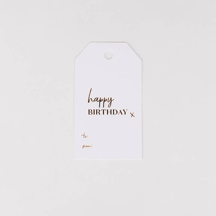 Wrinkle & Crease Paper Products - Wholesale Gift Tag - Happy Birthday Gift Tag2