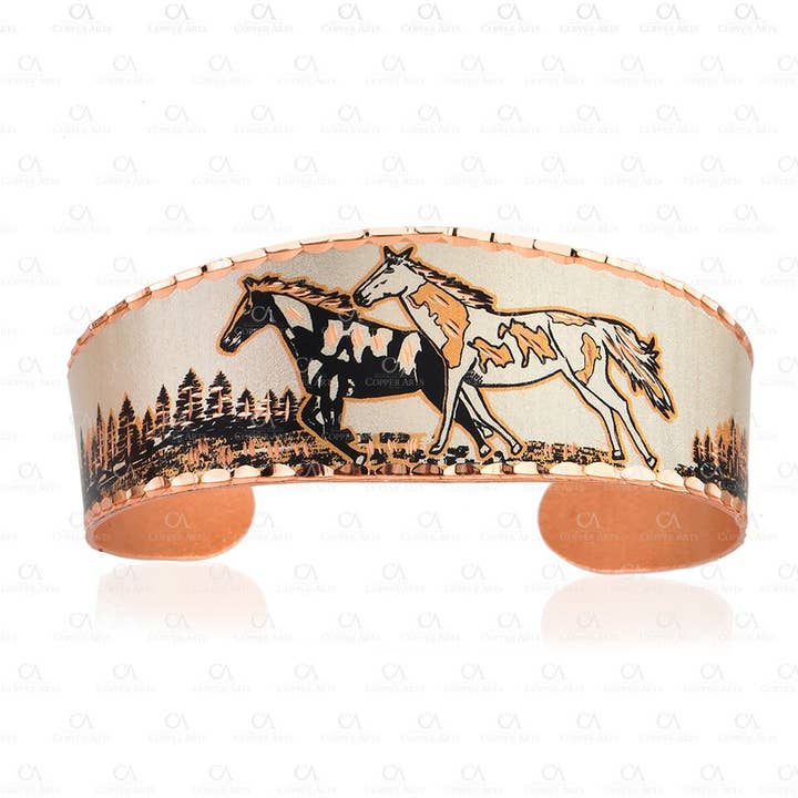 Bracciali BR 33 Appaloosa Horses per la vendita all'ingrosso da parte di COPPER ARTS INC.