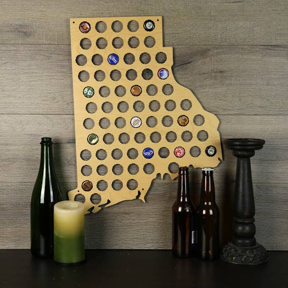 Torched Products - Wholesale Wall Accent - Men’s Gift State Beer Cap Map – Beer Cap Collector/Display98