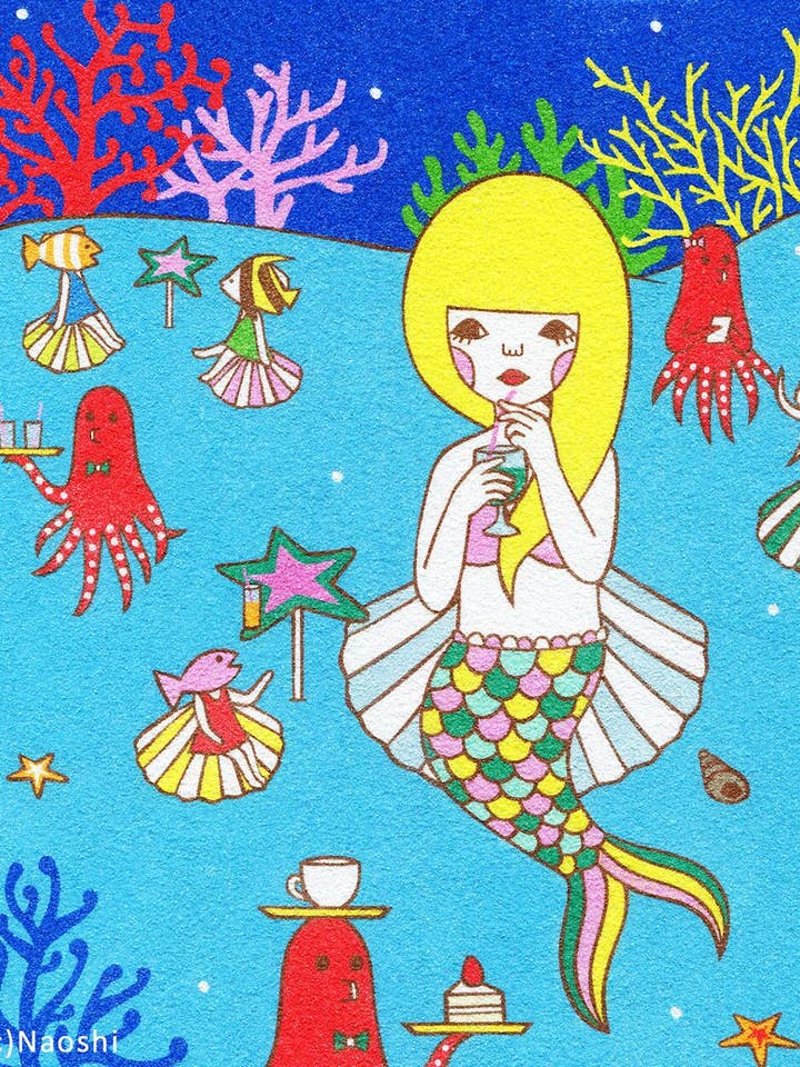 【8×10 impresión artística】Octopus Cafe para venta al por mayor de Naoshi