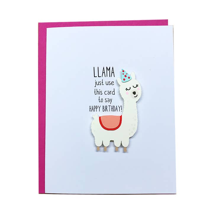 Llama Birthday Card for wholesale by Pepper Pop