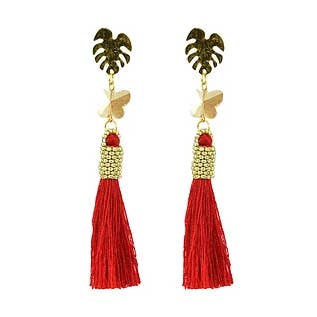 Brincos de lágrima vermelha por atacado de NARA HANDMADE JEWELRY