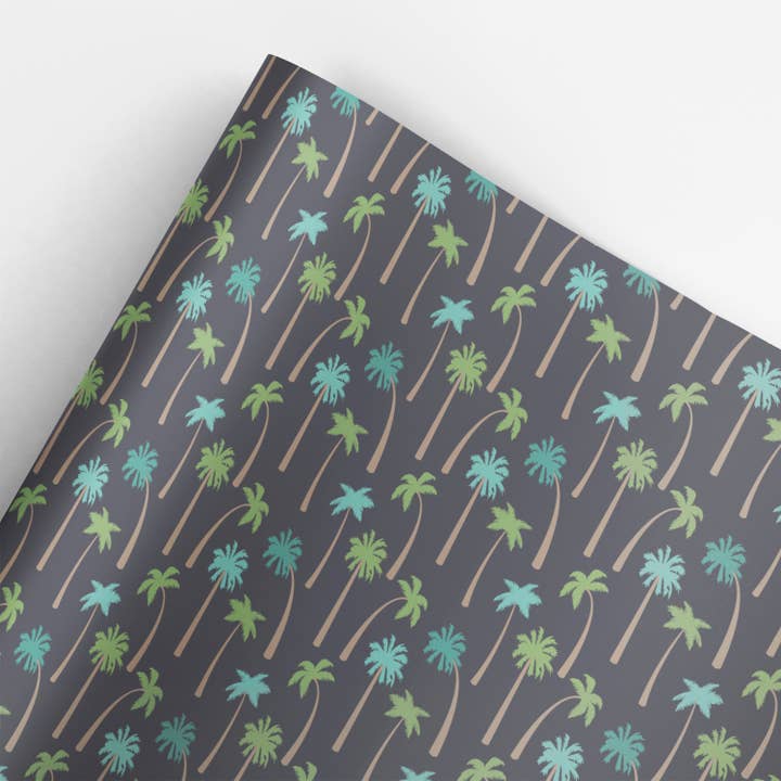 SALE Palm Trees Gift Wrap Roll (3 sheets/roll) for wholesale by REVEL & Co.