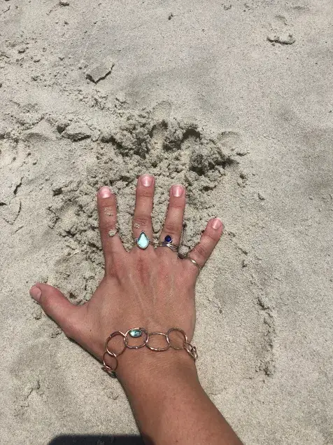 La Soucique Studio Metalsmithing – Anel de cocktail/declaração por atacado – Anel Perelle Simples de Vidro do Mar8