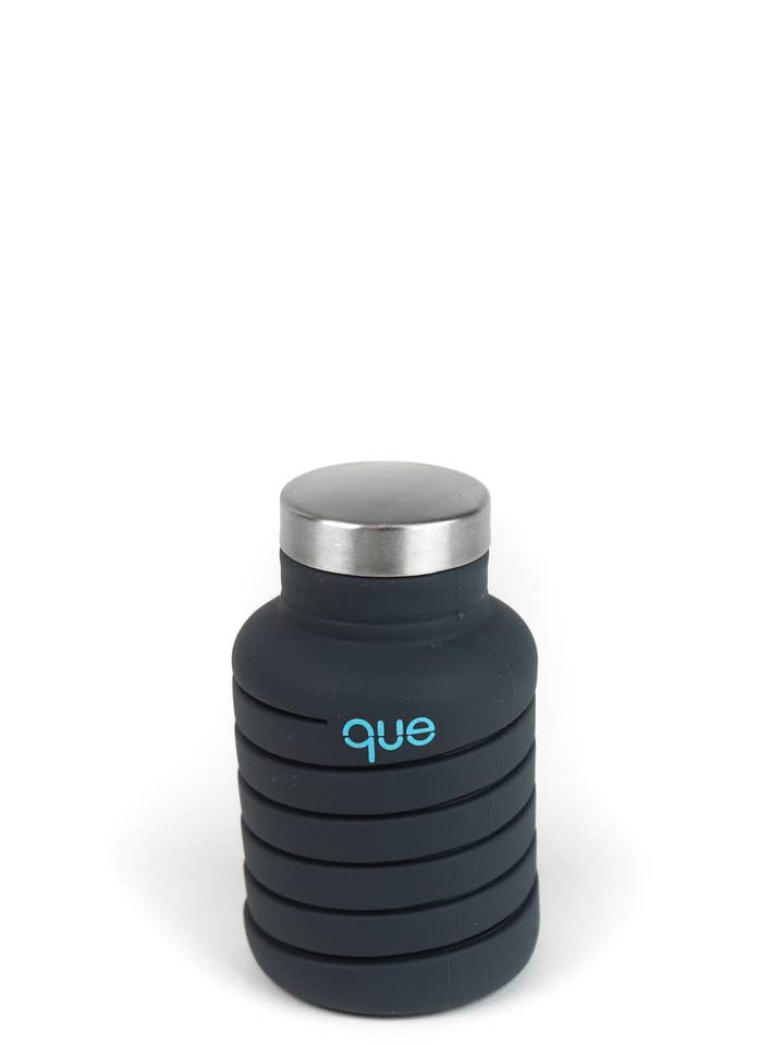 20oz Collapsible Water Bottle - Metallic Charcoal for wholesale by Que Factory