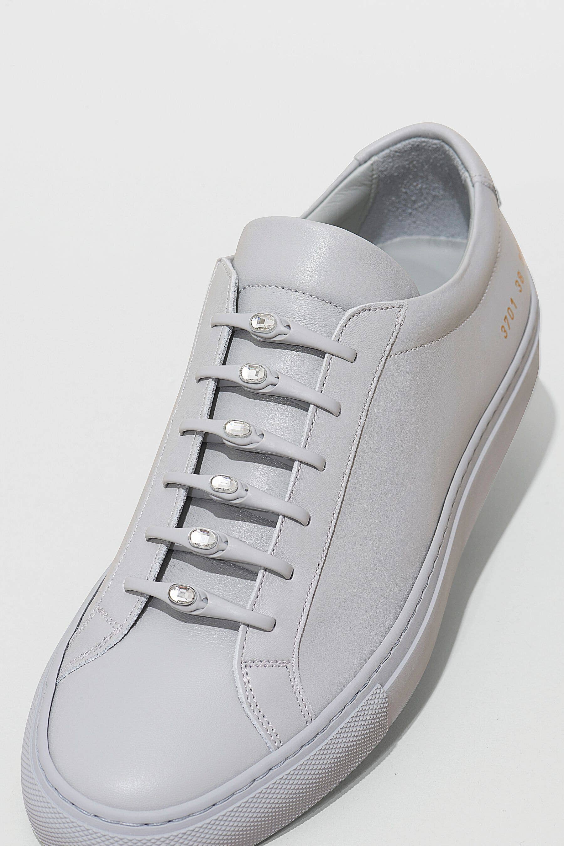 HICKIES - Wholesale Shoelaces - Unisex - HICKIES with Crystals by Swarovski© Grey/Clear1