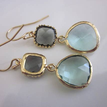 Laalee Jewelry - Wholesale Dangle Earrings - Gold Prasiolite Earrings1
