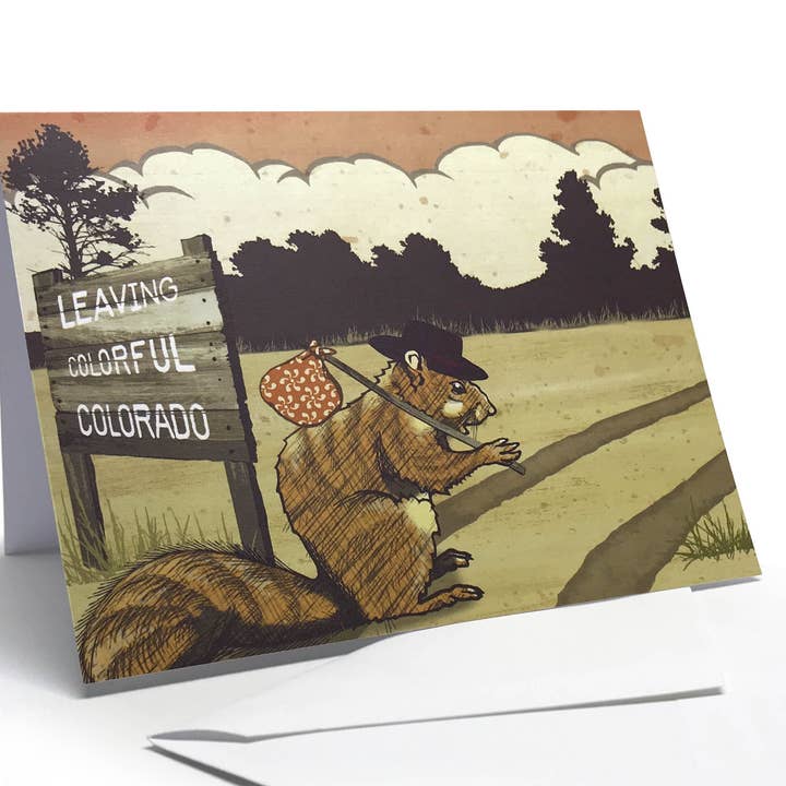Stationary | Colorado Card | Squirrel Card | Colorado Gift for wholesale by Two Little Fruits