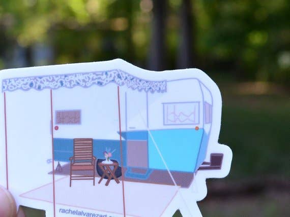 Rachel Alvarez Art - Wholesale Sticker - Glamper Decal2