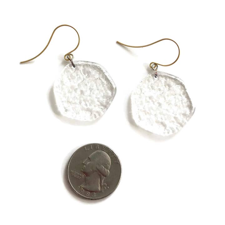 Leetie Lovendale - Vente Boucles d'oreilles pendantes - Boucles d'oreilles pendantes Lucite en verre teinté transparent3