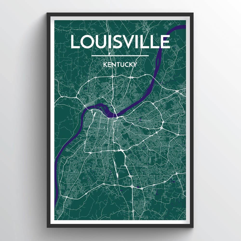 Point Two Design Group - Wholesale Art Print - Louisville City Map1