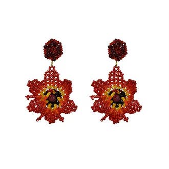 Orecchini rossi accattivanti. per la vendita all'ingrosso da parte di NARA HANDMADE JEWELRY