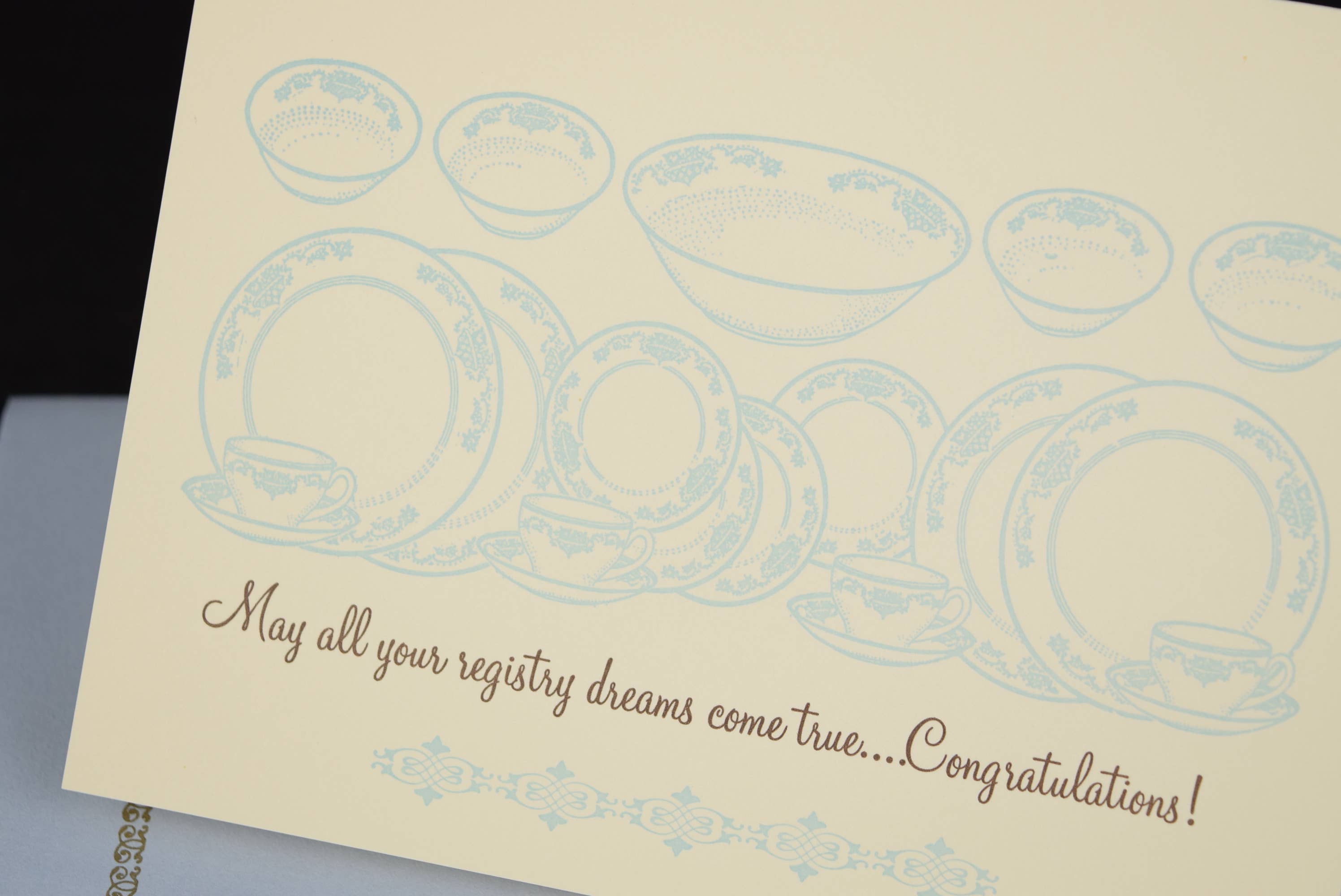 Oddball Press LLC - Wholesale Congratulations Card - Registry Dreams Card1