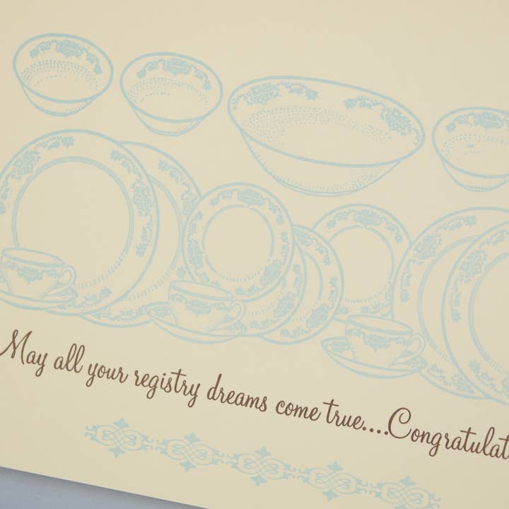 Oddball Press LLC - Wholesale Congratulations Card - Registry Dreams Card1