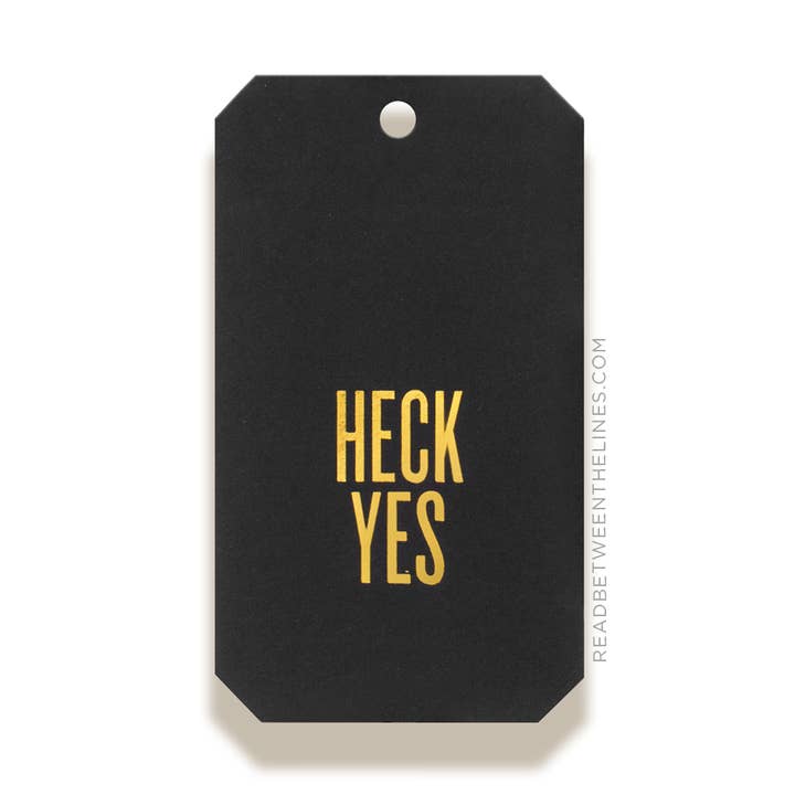Heck Yes Gift Tags for wholesale by Read Between The Lines®