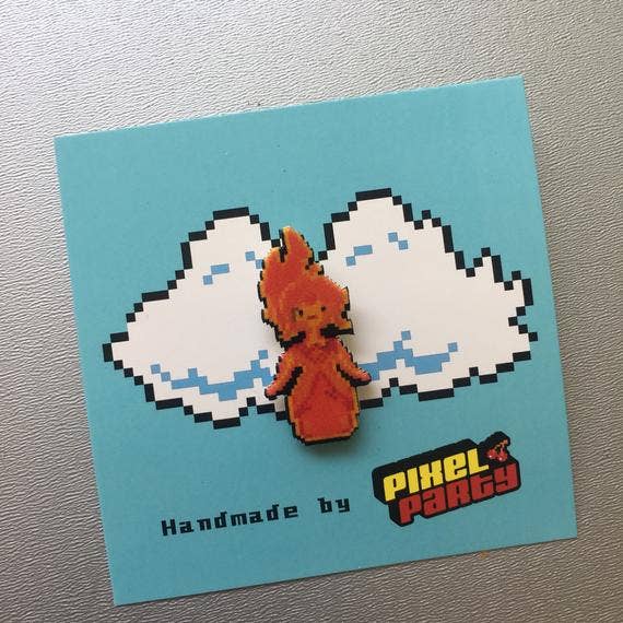 Flame Princess Pin for wholesale by 8-Bit Zero