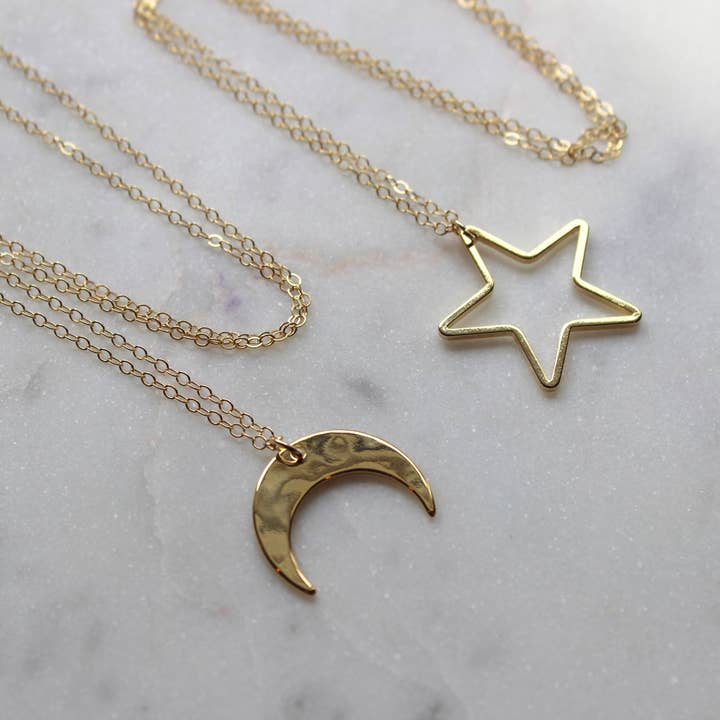 Laalee Jewelry - Vente Colliers à pendentif - Collier lune, collier étoile