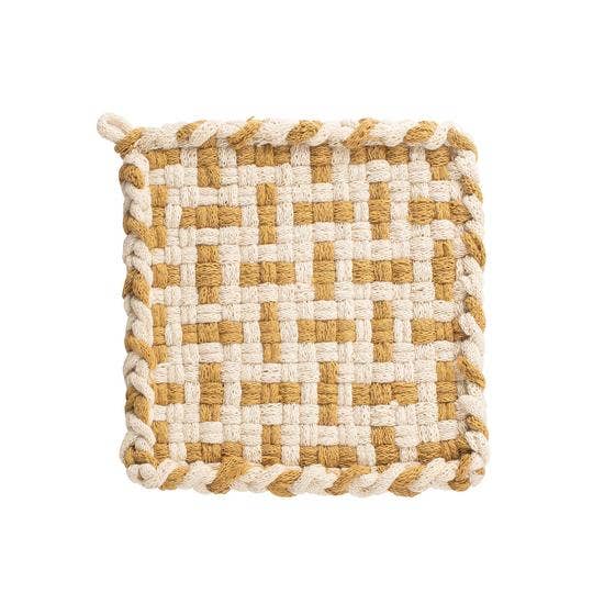 Kate Kilmurray – wholesale Oven mitt/pot holder – Seedling Collection in Flax and Ochre