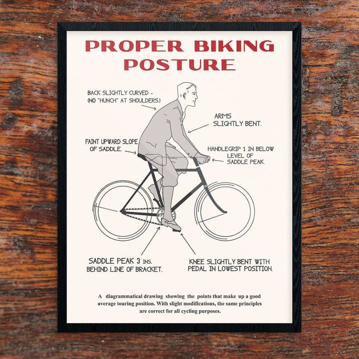 Fridgedoor – Impressão artística por atacado – Impressão de postura de bicicleta adequada de 11 “x 14"
